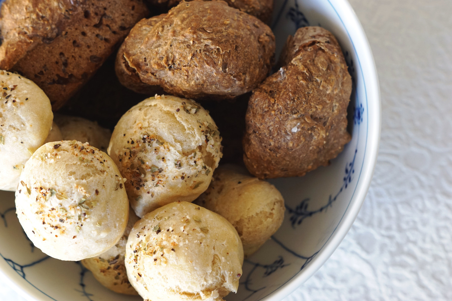 Mini ciabatta og -rugbrød (koldhævede)
