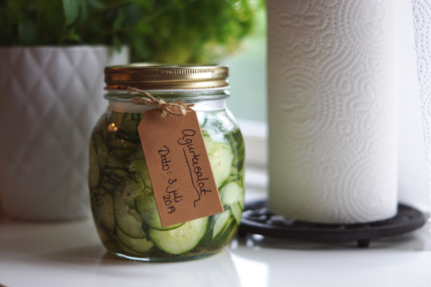 Hjemmesyltet agurkesalat