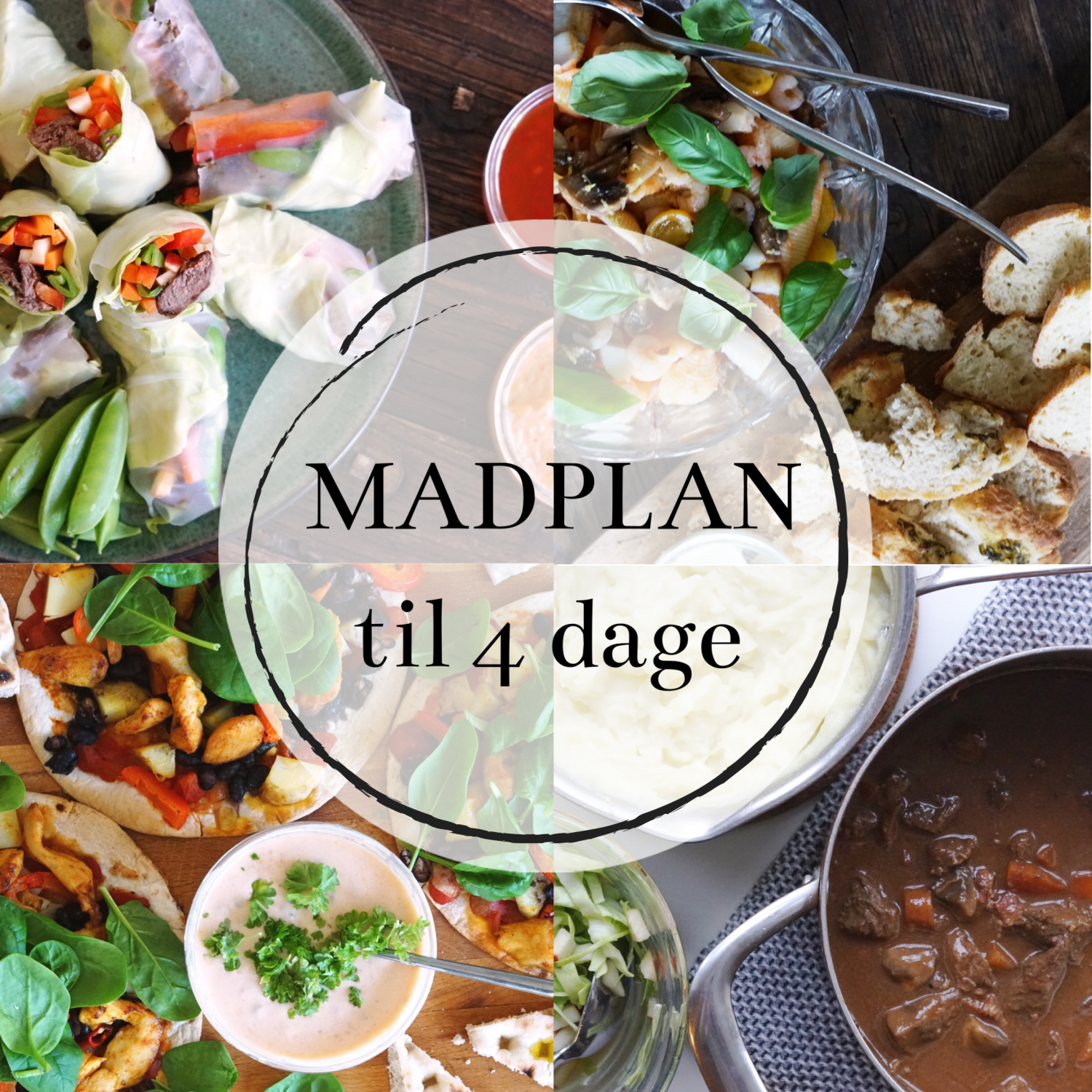 MADPLAN til 4 dage