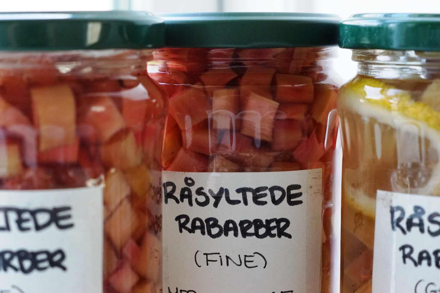 Råsyltet rabarber – med vanilje eller citron
