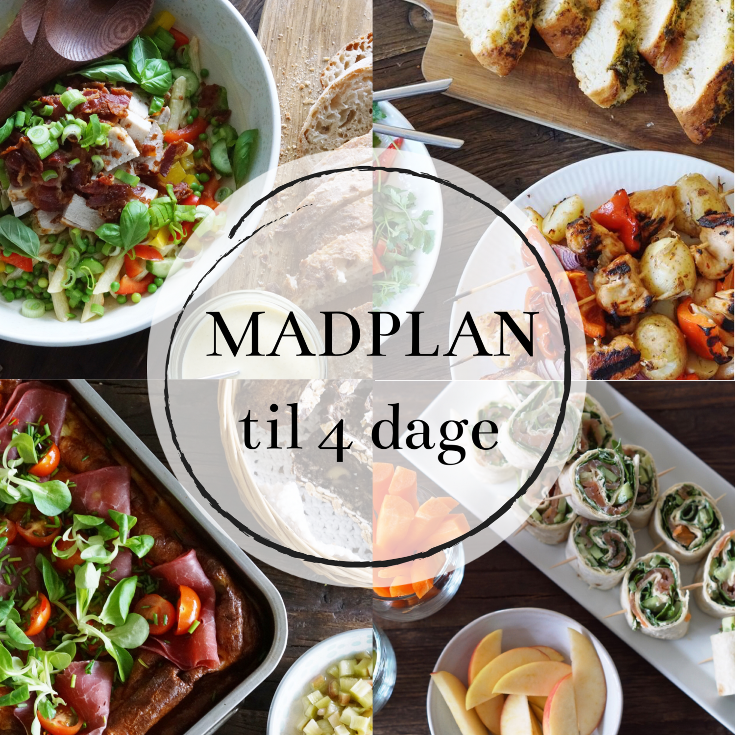 Madplan til 4 dage