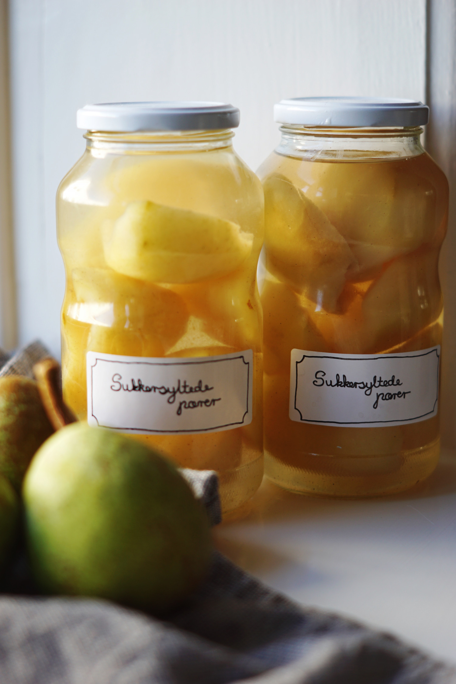 Sukkersyltede pærer