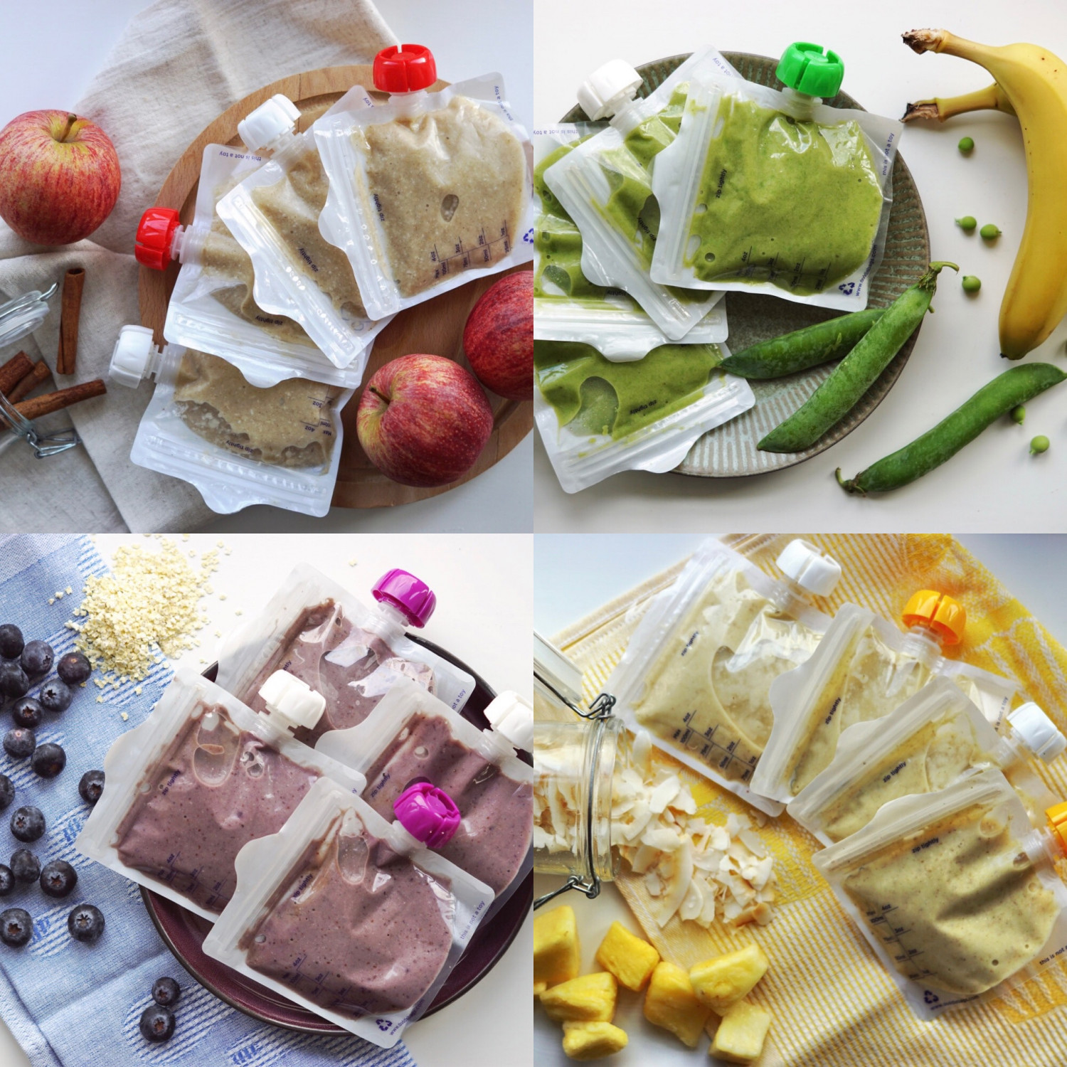 4 x hjemmelavet “to go” smoothies