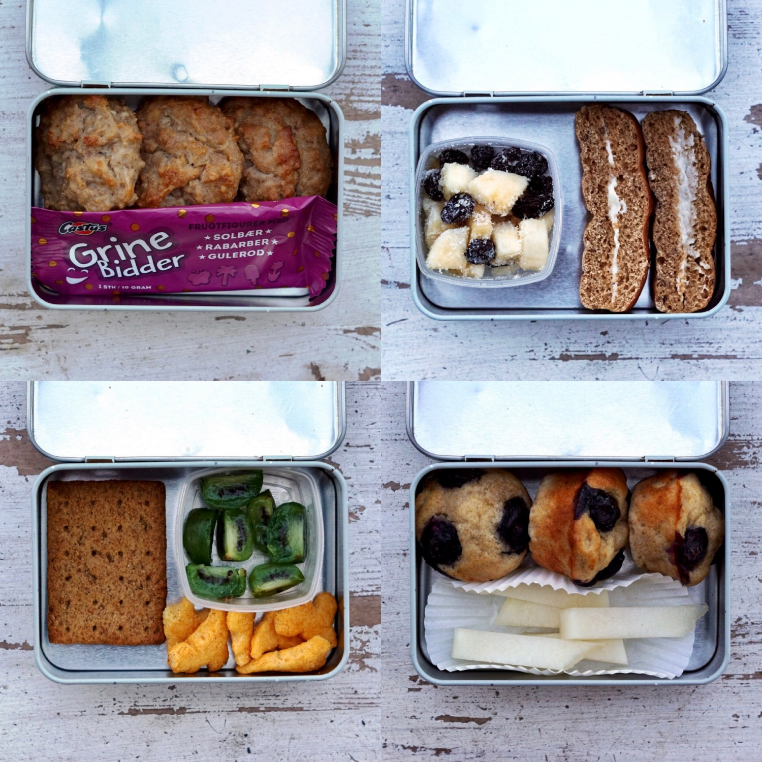 4 x “kl. 9 madpakke” til vuggestuebarnet (+10 mdr.)