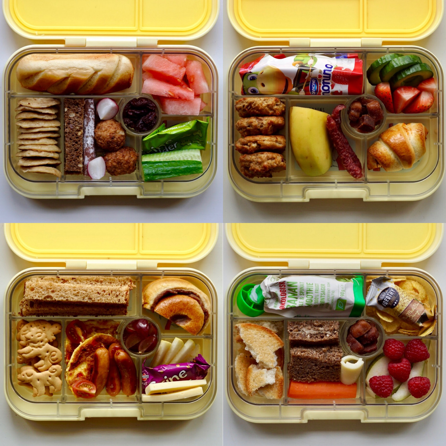 4 x madpakker (til barnet på 2 år)