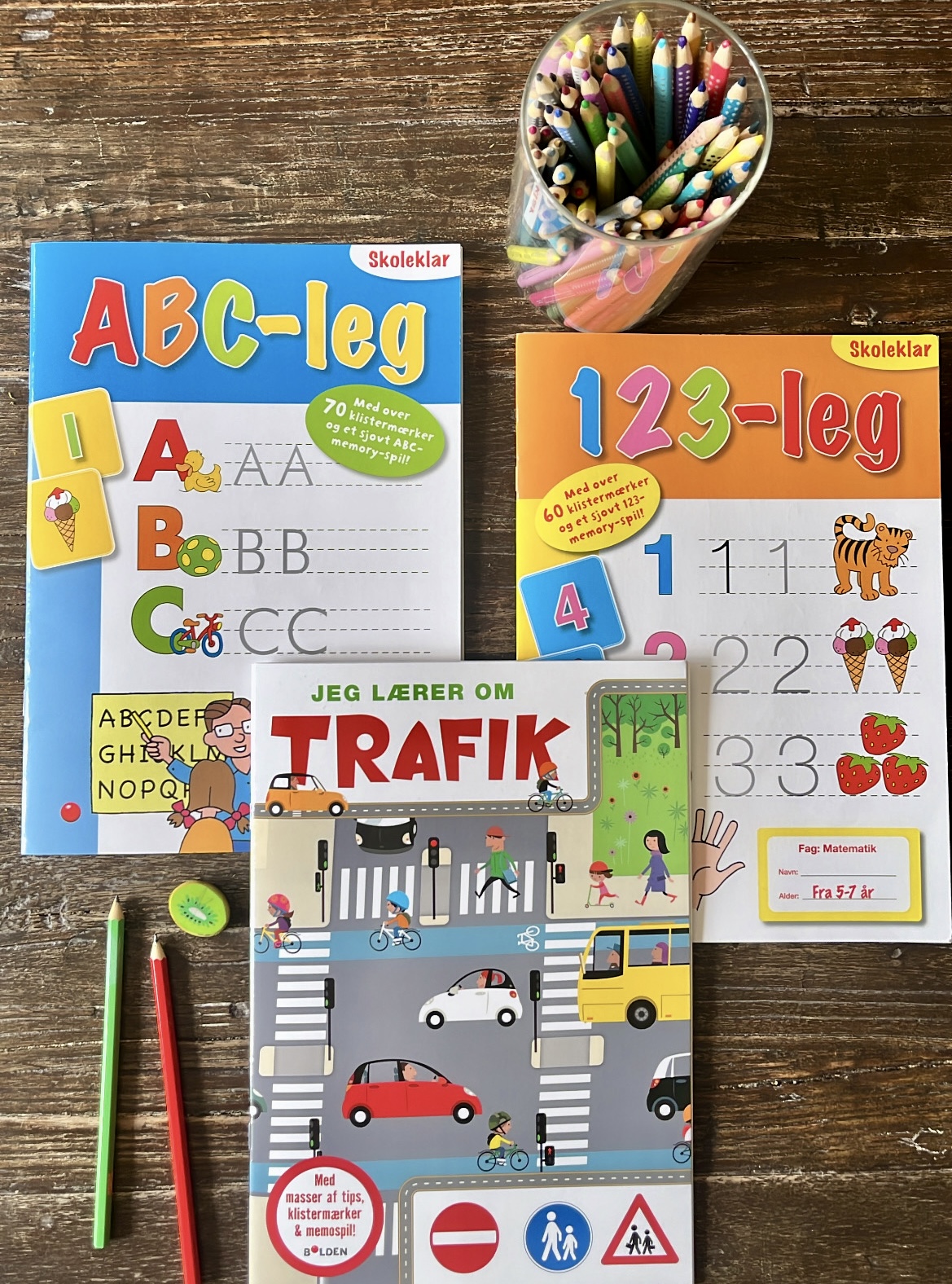 De 3 opgavehæfter jeg bruger til mit førskolebarn