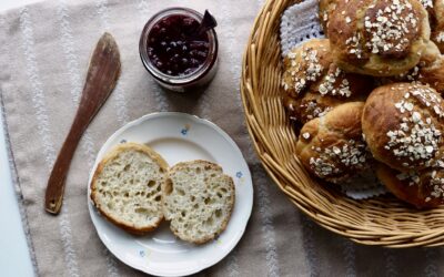 Koldhævede havrestykker